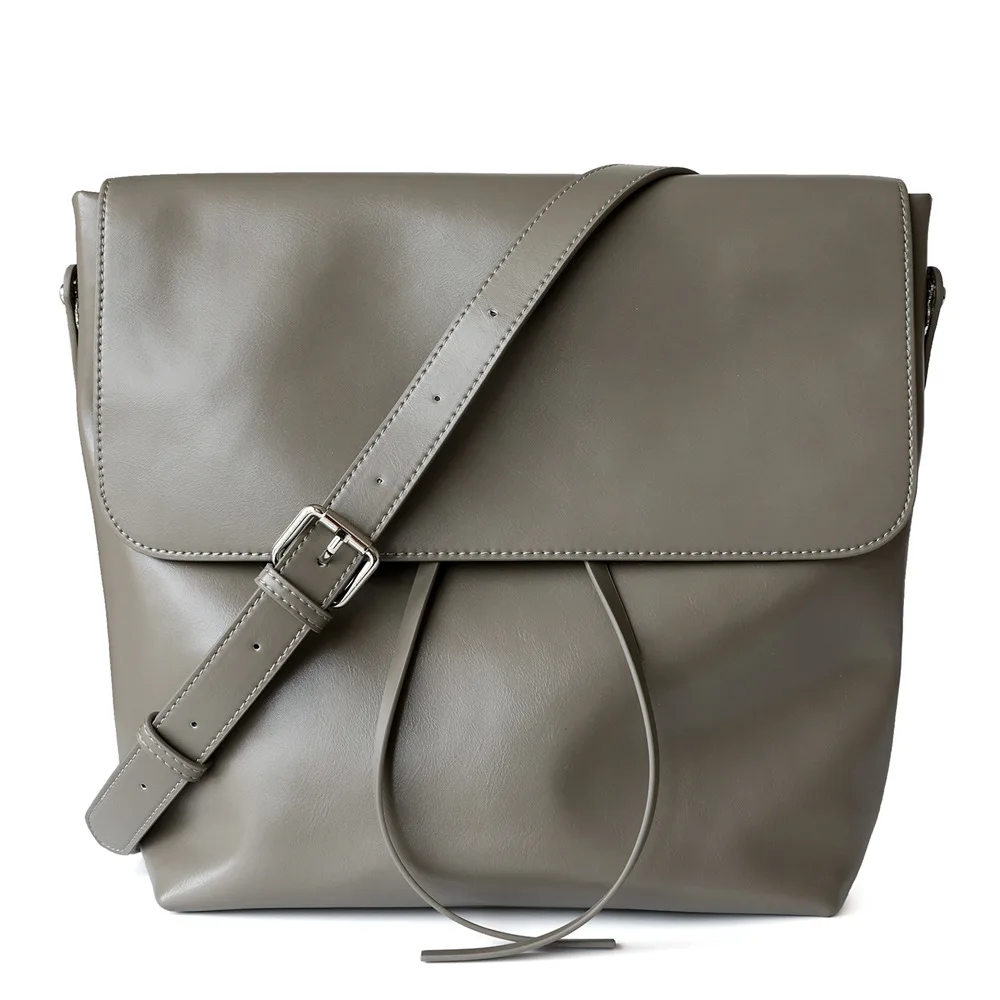 Genuine Leather Belt Strap Messenger Bag 6