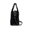 Genuine Leather Glossy Croco Embossed Tote 3