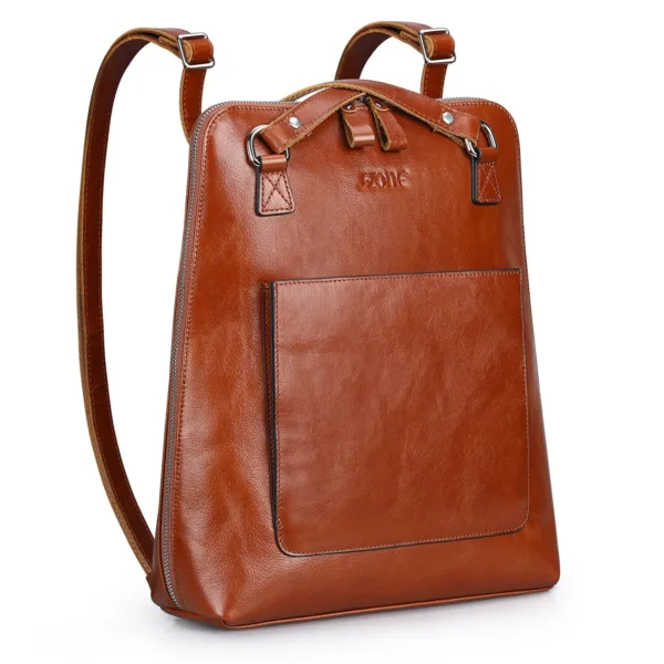 Genuine Leather Multifunction Tote Backpack 8