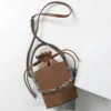 Genuine Leather Drawstring Bucket Bag 3