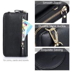 Vegan Leather RFID Blocking Crossbody Cell Phone Pouch & Wallet 3