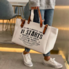 Canvas Scramble of Words Tote 1