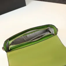 Genuine Leather Croco Jewel Flap Bag 4