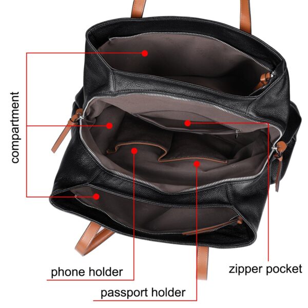 Genuine Leather Large Capacity Hobo 3