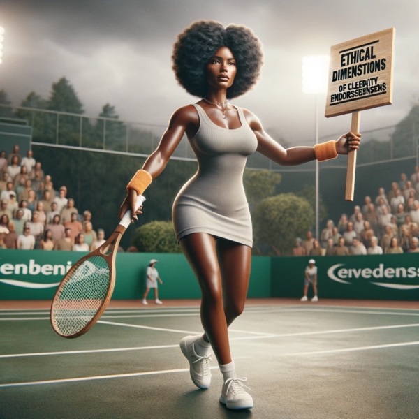 The Ethical Dimensions of Celebrity Endorsements Tennis Protest, featuring a professional tennis playing activist