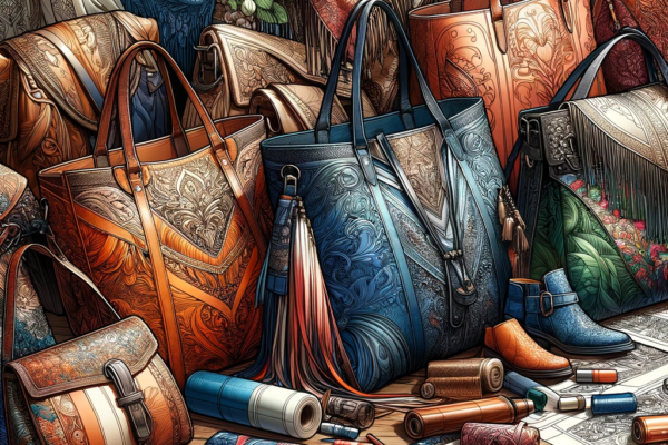 Various styles of tote bags, showcasing a wide range of colors, patterns, and materials.