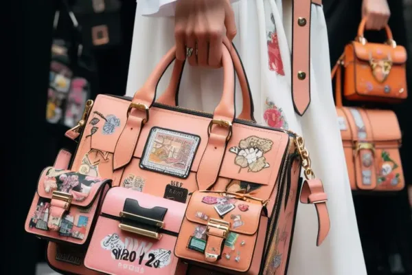 Woman In White Dress With A Pink Bag